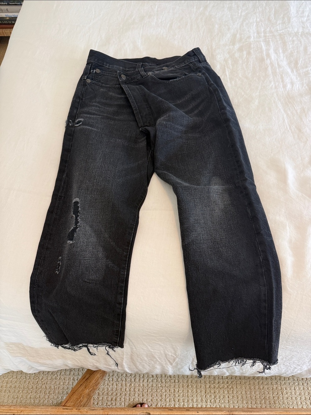 R13 Crossover cropped jeans